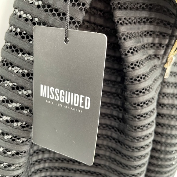 New Missguided Black Strapless Mini Cocktail Party Babydoll Dress Women’s Size 8 - Picture 11 of 13